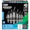 Feit Electric Feit Enhance CA10 (Flame Tip) E12 (Candelabra) Filament LED Bulb Daylight 40 Watt Equivalence 6 pk CFC40950CAFIL6 - alternate 1